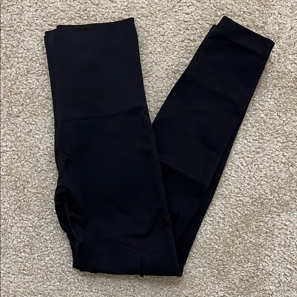 2 Spanx Look at Me Now Black Leggings, Small